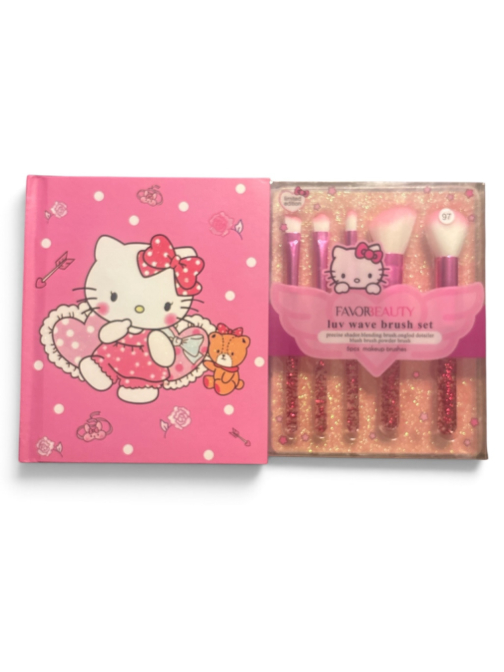 Hello Kitty make-up book and make up brushes combo